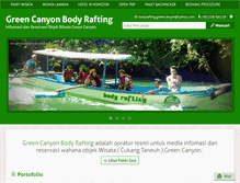 Tablet Screenshot of greencanyon-bodyrafting.com